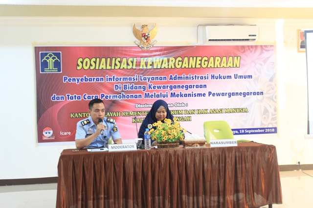 Sosialisasi Kewarganegaraan Kanwil Kemenkumham Kalteng diikuti Empat Puluh Orang Peserta