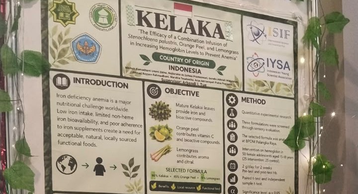Angkat Kearifan Lokal Dayak Lewat Riset Herbal, Murid SMKN 4 Palangka Raya Raih Medali Perak ISIF 2026