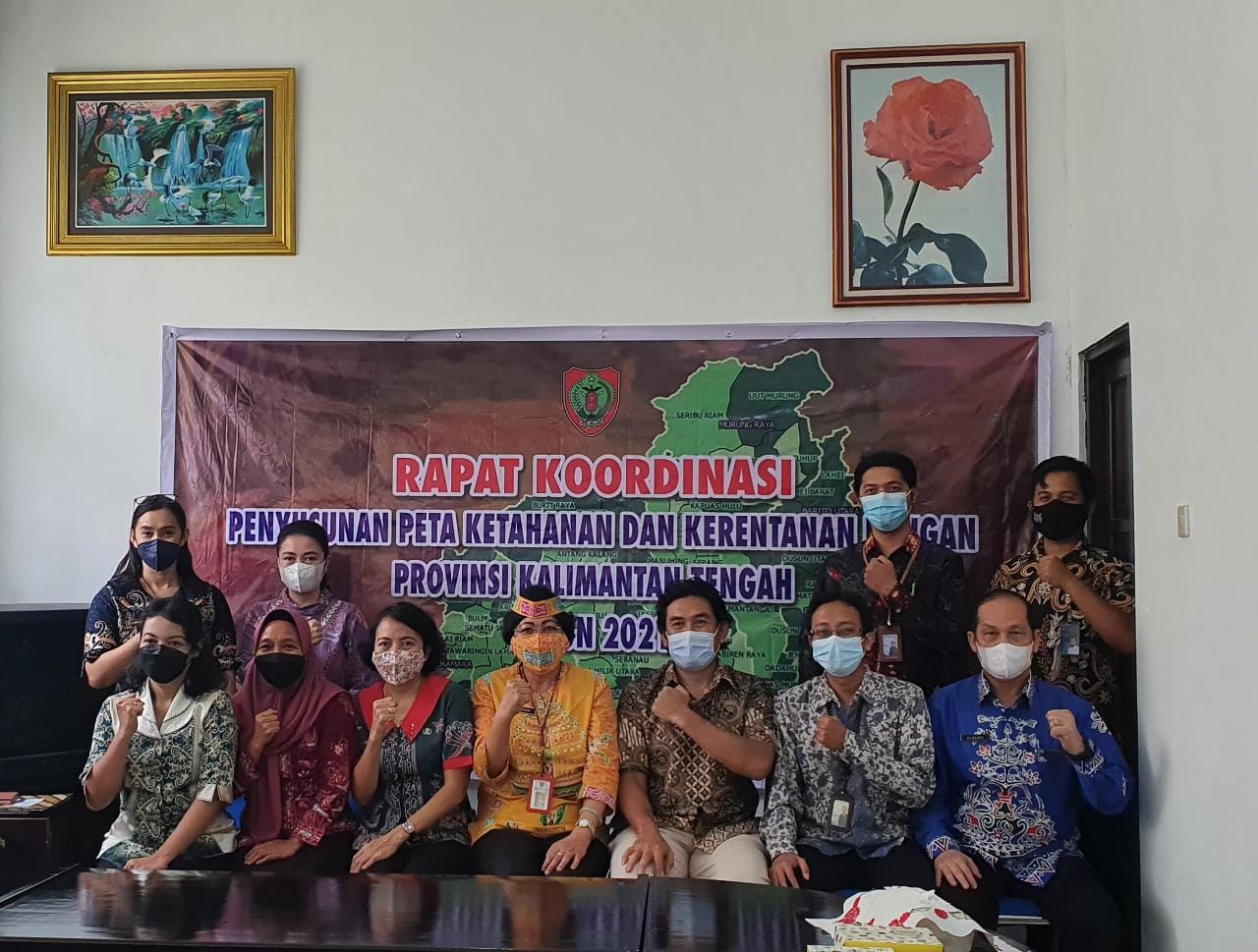 Dinas Ketahanan Pangan Prov. Kalteng Gelar Rapat Koordinasi Tim Penyusun Peta FSVA Tahun 2021