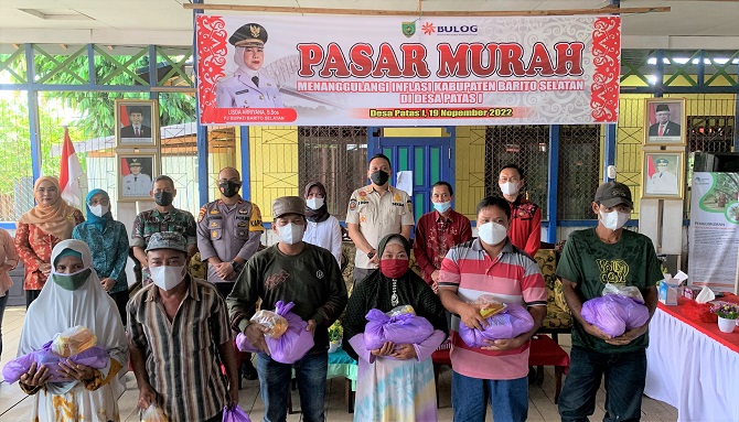 Pemkab Barito Selatan Kembali Gelar Pasar Murah di Desa Patas 1