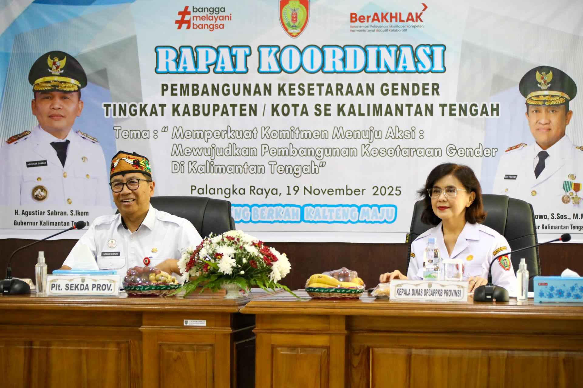 Pemprov Kalteng Gelar Rakor Pembangunan Kesetaraan Gender, Plt. Sekda Leonard S. Ampung Tekankan Penguatan Komitmen PUG