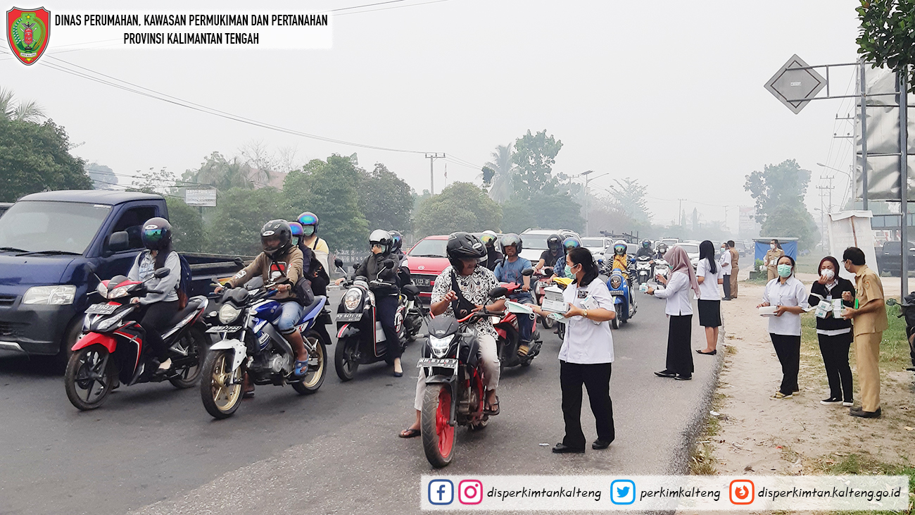 Dinas Perkimtan Provinsi Kalteng Bagikan 5000 Masker Gratis