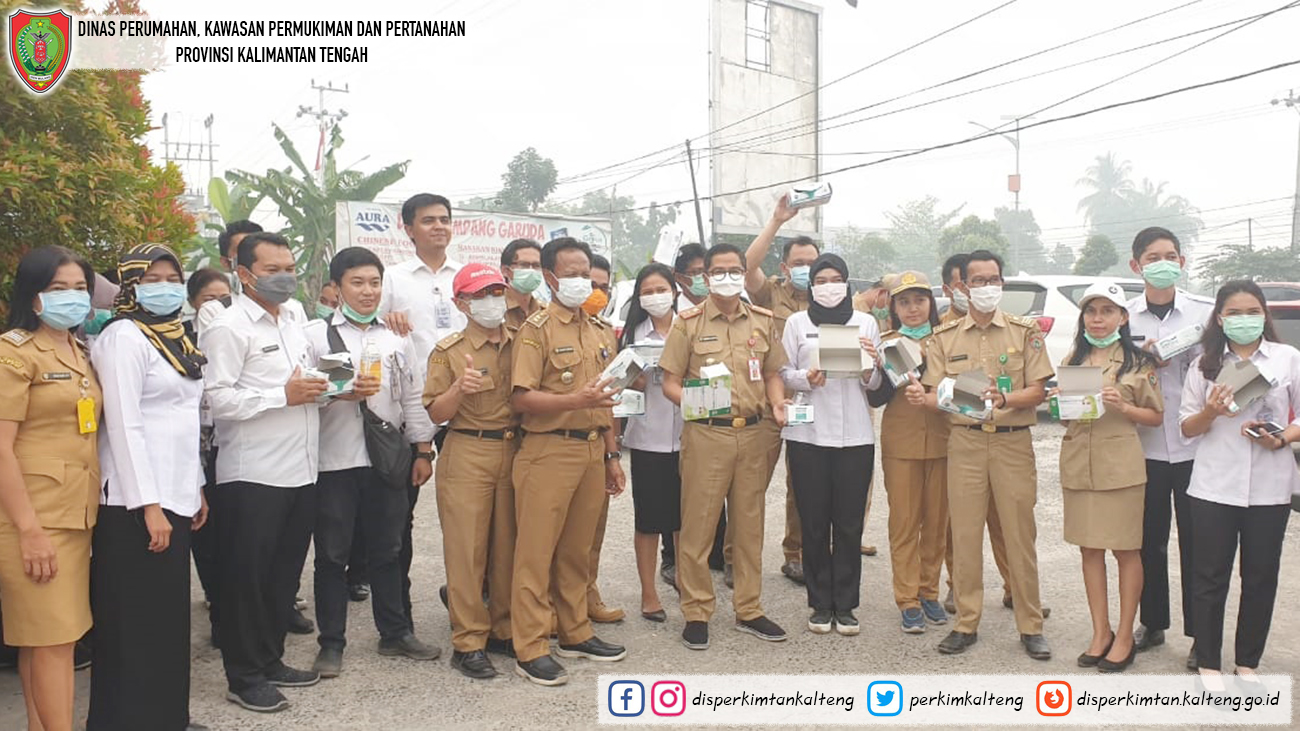 Dinas Perkimtan Provinsi Kalteng Bagikan 5000 Masker Gratis