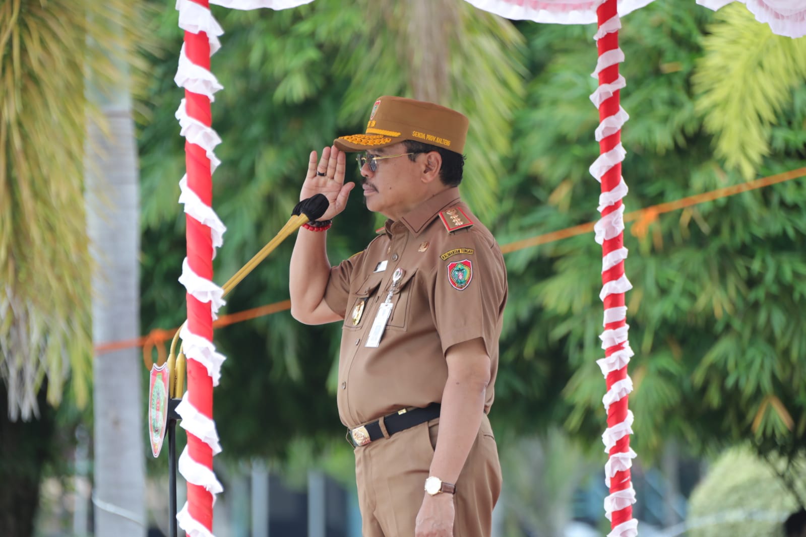 Sekda Nuryakin Pimpin Upacara Peringatan Hari Bela Negara ke-75 Tingkat Provinsi Kalteng Tahun 2023