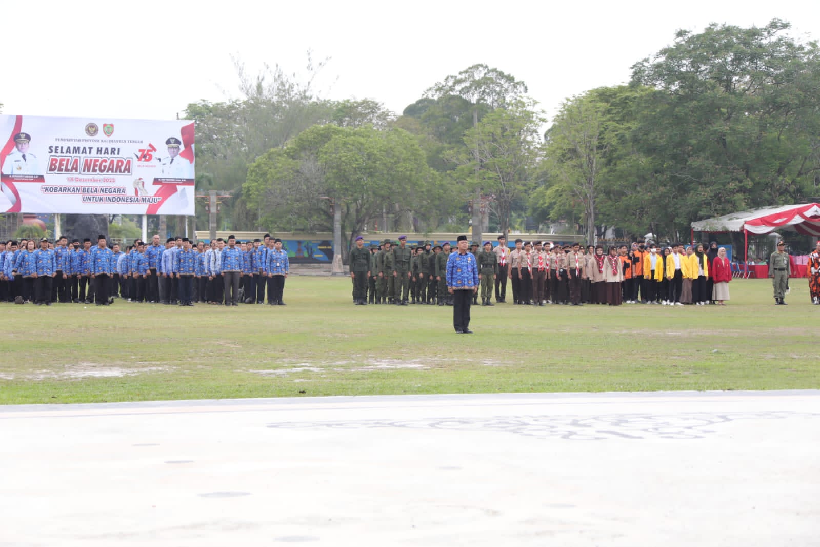 Sekda Nuryakin Pimpin Upacara Peringatan Hari Bela Negara ke-75 Tingkat Provinsi Kalteng Tahun 2023
