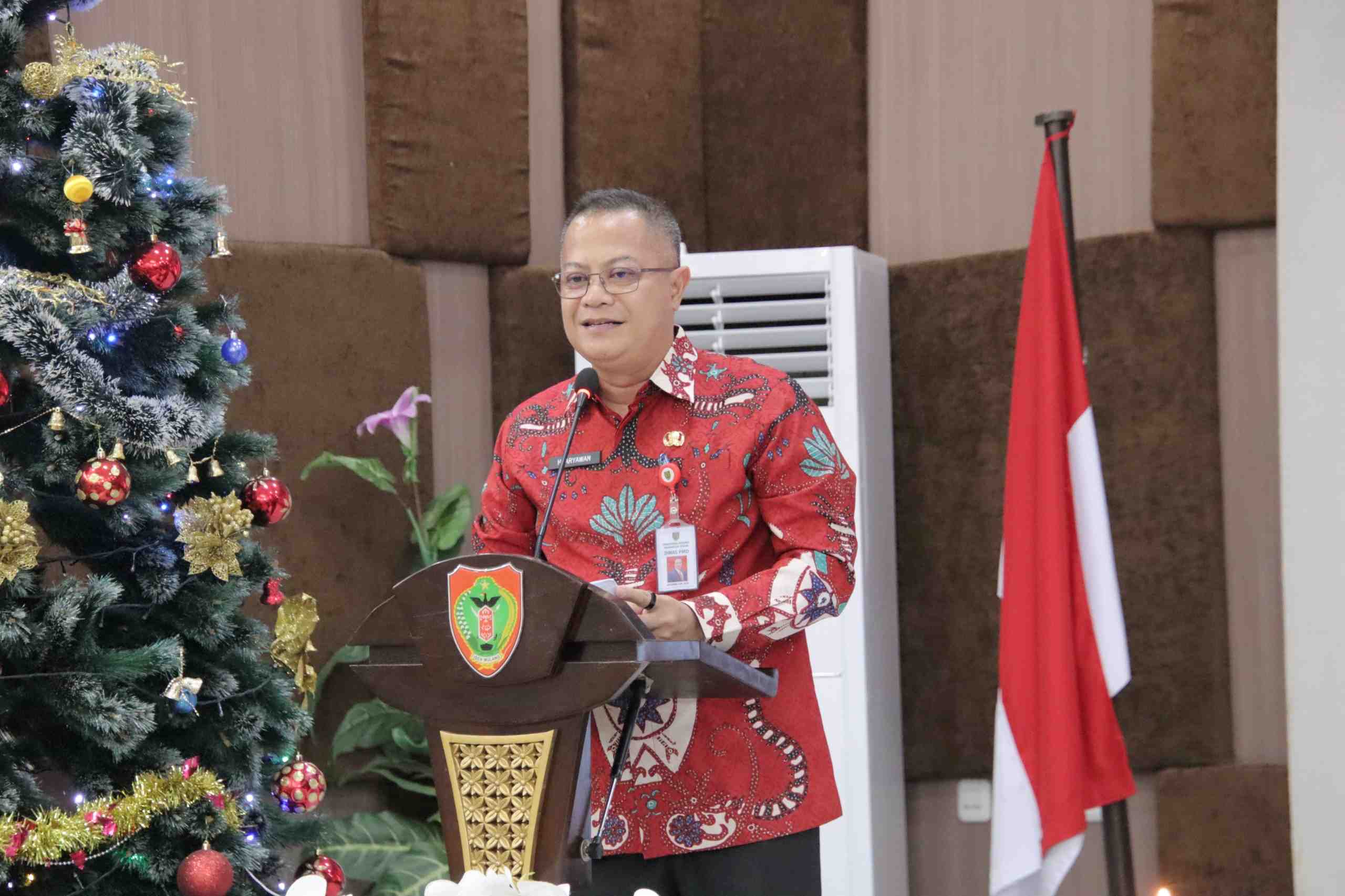 Sambut Suka Cita Natal, Dinas PMD Prov. Kalteng Gelar Ibadah dan Perayaan Natal Tahun 2024