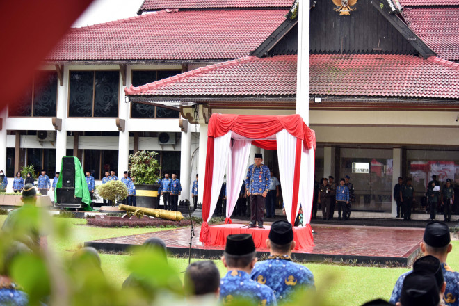 Upacara Peringatan Hari Bela Negara di Kobar Berlangsung Khidmat Meski Diguyur Hujan