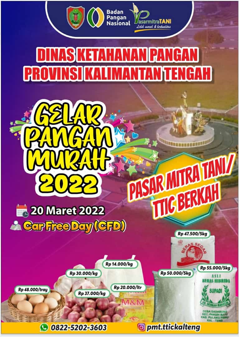 Jaga Stabilitas Harga Jelang Ramadhan 1434 H, Dinas Hanpang Gelar Pasar Pangan Murah di Area CFD