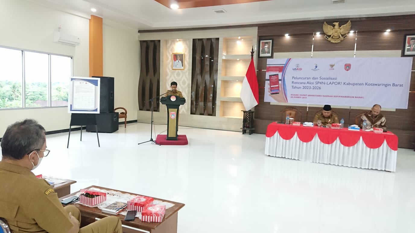 Perkuat Upaya Peningkatan Kualitas Pelayanan Publik, Pemkab Kobar Luncurkan Rencana Aksi SP4N-LAPOR!