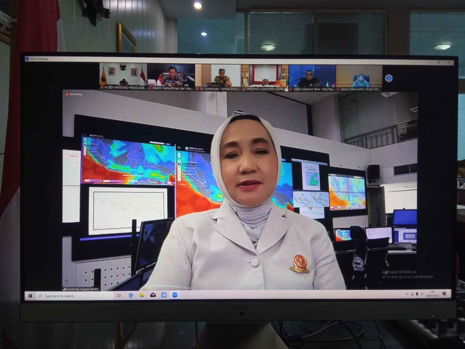 Hadiri Rakor Mitigasi Bencana Hidrometeorologi Musim Kemarau 2023, Wagub Edy Pratowo Sampaikan Langkah Antisipatif Kalteng