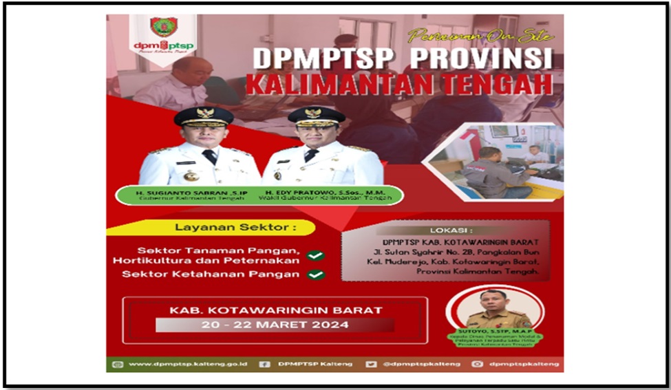 DPMPTSP Prov. Kalteng Gelar Layanan Perizinan On Site di Kotawaringin Barat