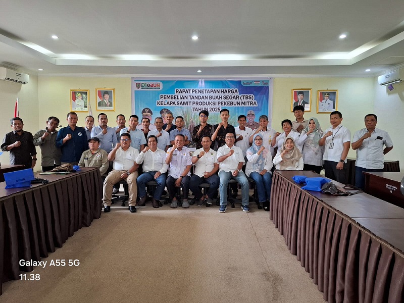 Gelar Rapat Penetapan Harga Pembelian TBS, Disbun Hitung Indeks K  dan Harga Periode I Bulan Maret 2025