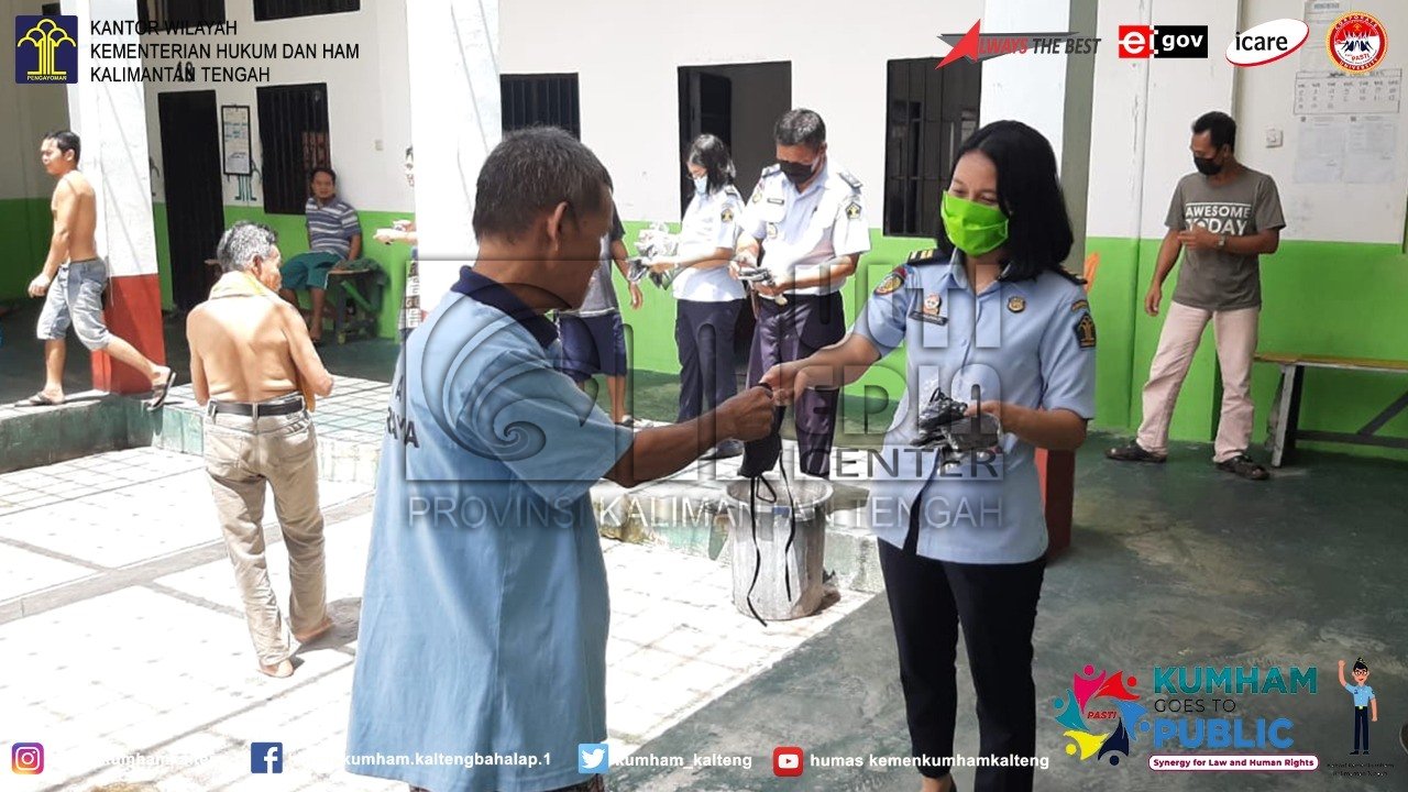 Lapas Palangka Raya Terima Bantuan 700 Masker Kain dari GKE Pangarinah Kota Palangka Raya