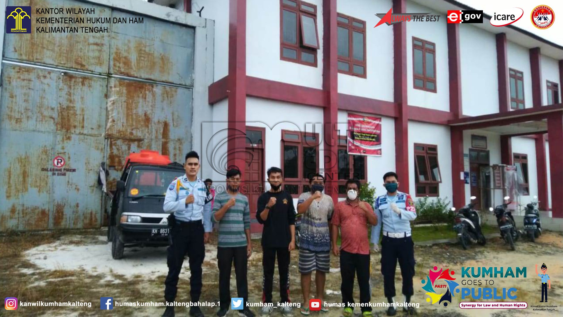 Gugus Percepatan Penanganan Covid-19 Desa Natai Sedawak Semprotkan Bangunan Lapas Sukamara