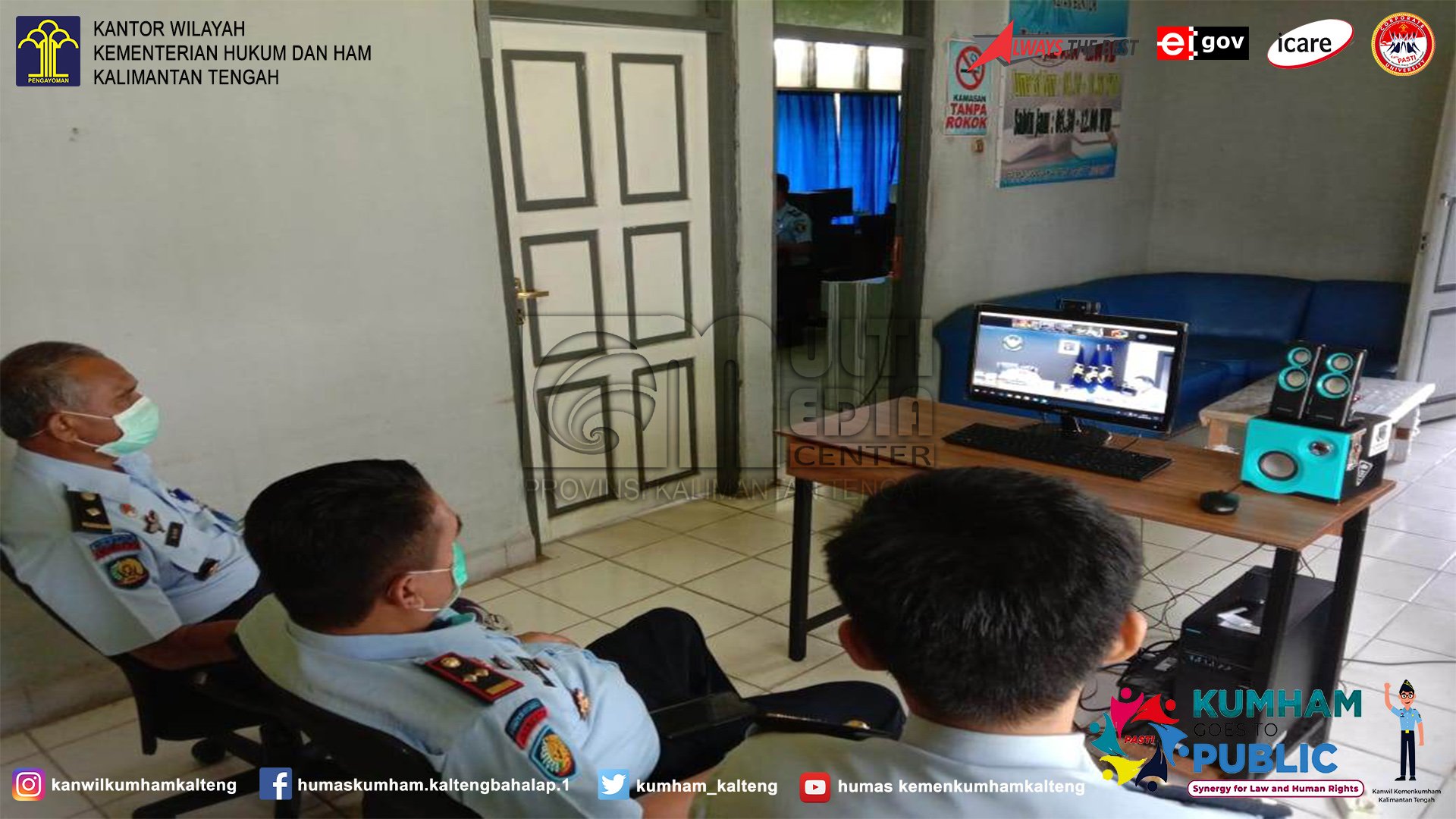 Rutan Buntok Ikuti Teleconference Tindaklanjut Pasca Asimiliasi