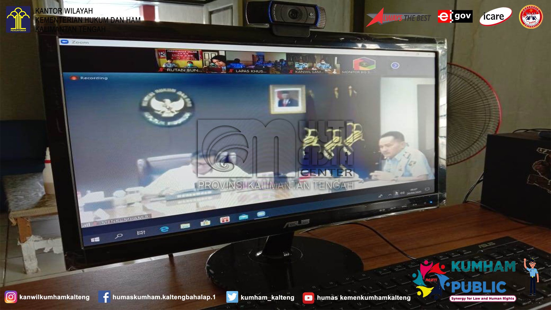 Rutan Buntok Ikuti Teleconference Tindaklanjut Pasca Asimiliasi