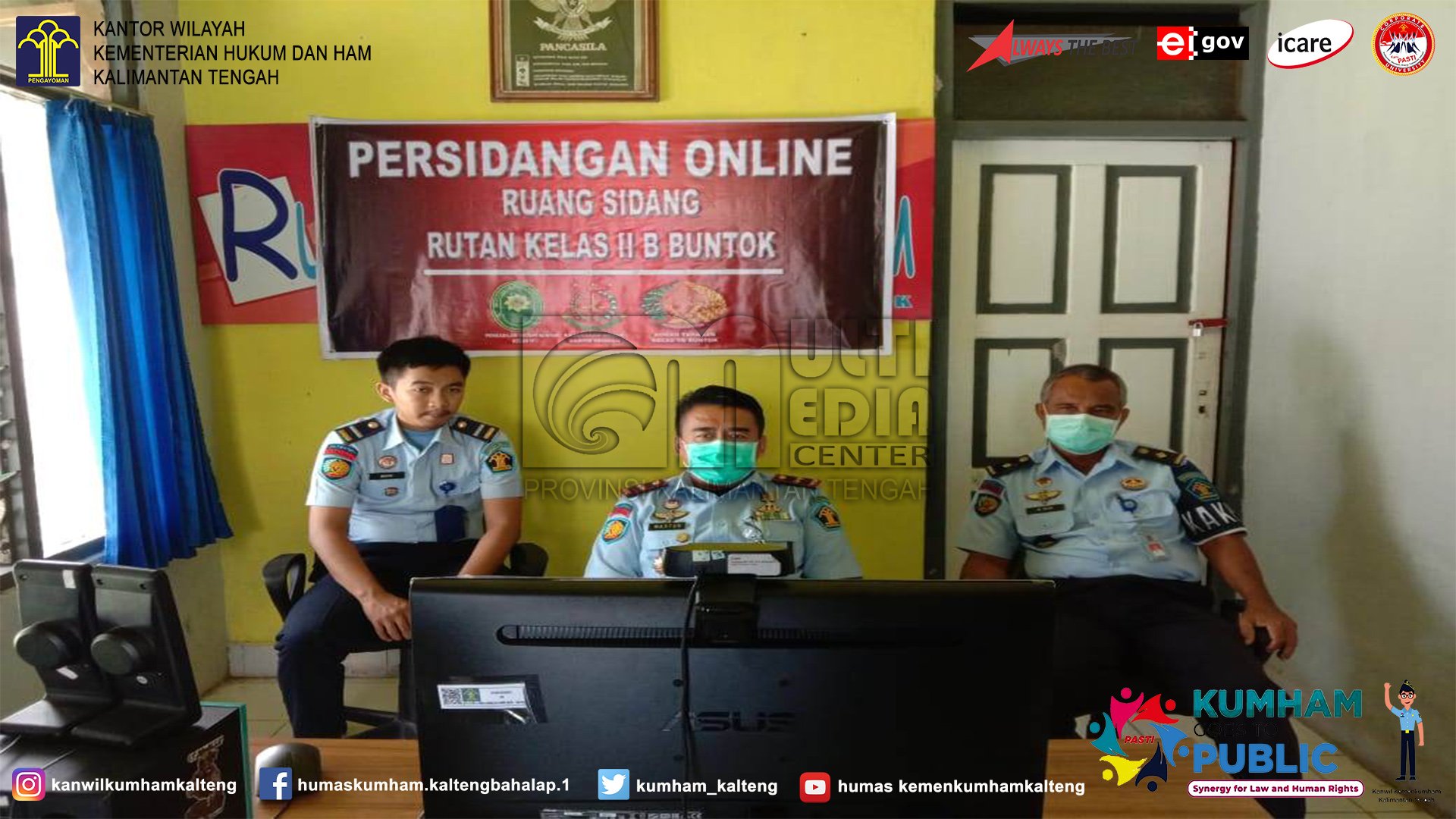 Rutan Buntok Ikuti Teleconference Tindaklanjut Pasca Asimiliasi