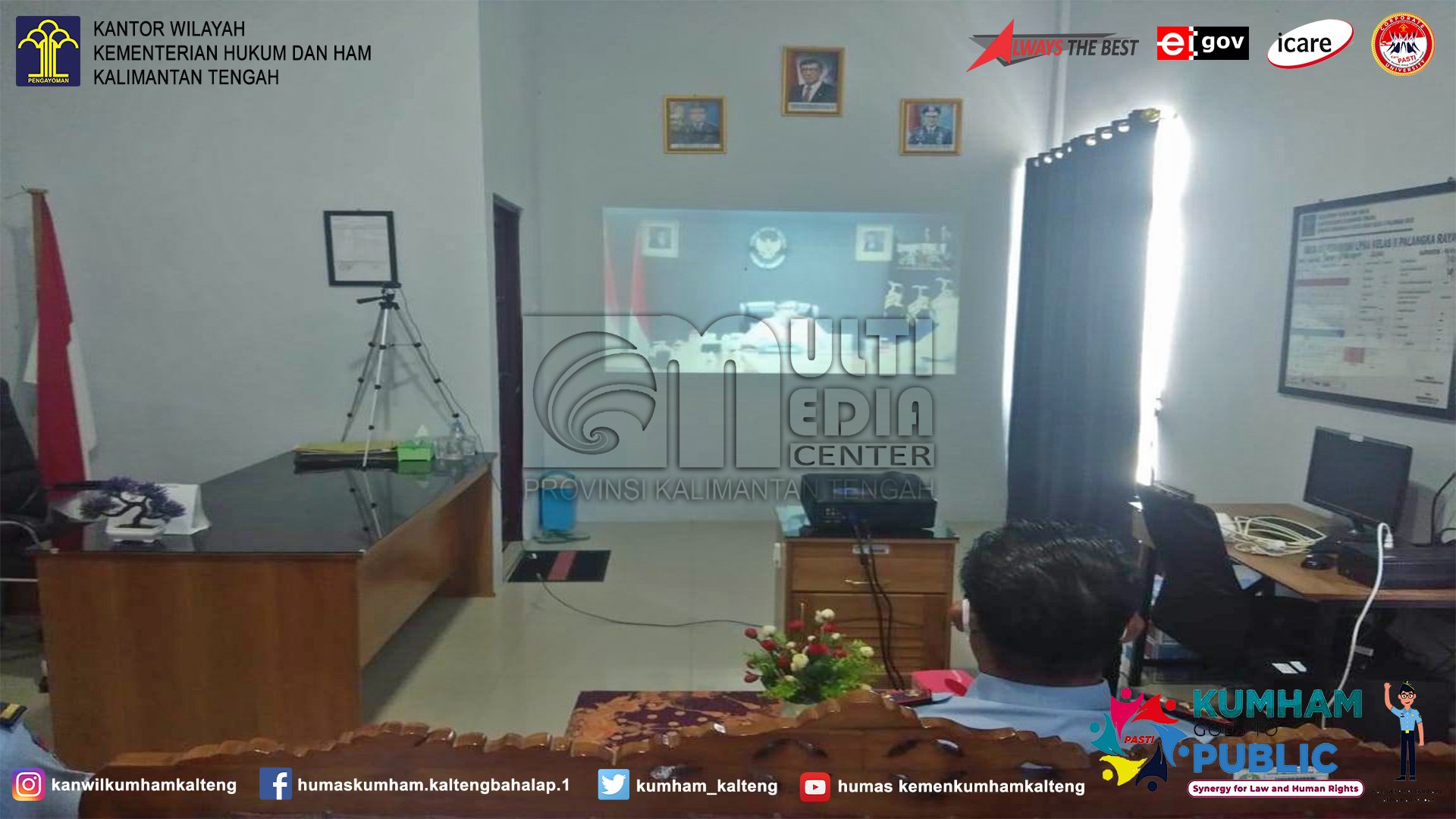 LPKA Palangka Raya Ikuti Teleconference Menteri Hukum dan HAM  RI