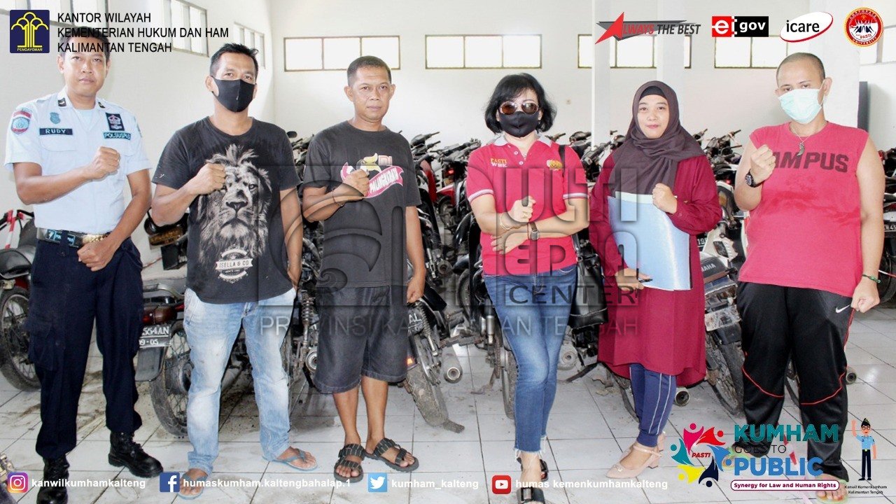 Rupbasan Keluarkan Kendaraan Roda Dua Titipan Polresta Palangkaraya