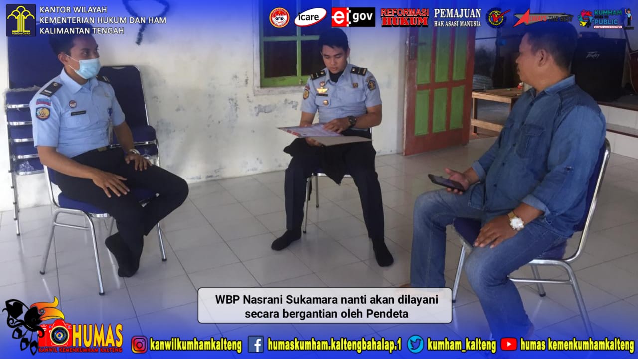 Lapas Sukamara Serahkan Perjanjian Kerja Sama Dengan Pelayan Kerohanian Bagi WBP Nasrani