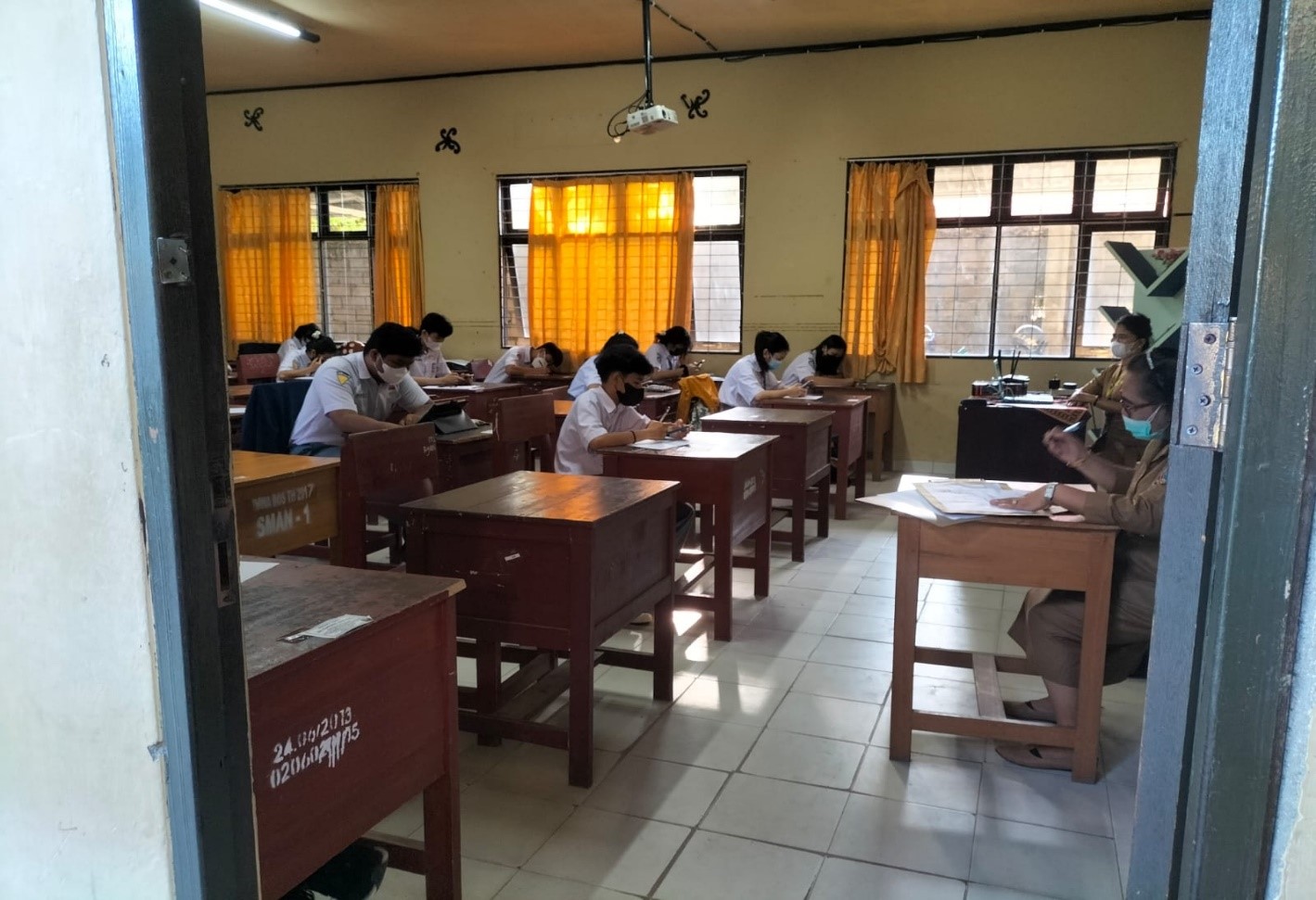 USBK Hari Pertama di SMA Negeri 1 Palangka Raya Terlaksana dengan Baik, Aman dan Lancar