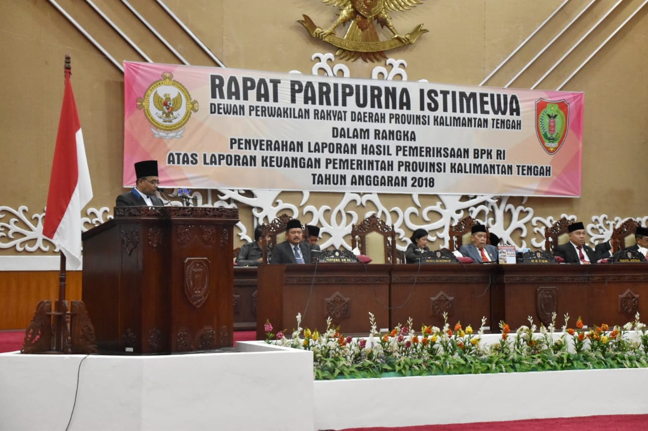 Gubernur : Pemprov Kalteng Peroleh Opini WTP Selama 5 Tahun Berturut-turut