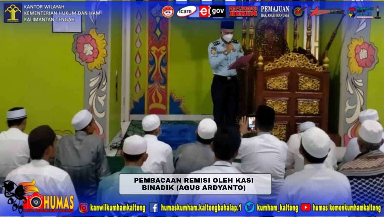 Dua Ratus Sembilan Puluh Tiga Warga Binaan Lapas Narkotika Kasongan Dapatkan Remisi Khusus Hari Raya 1442 H