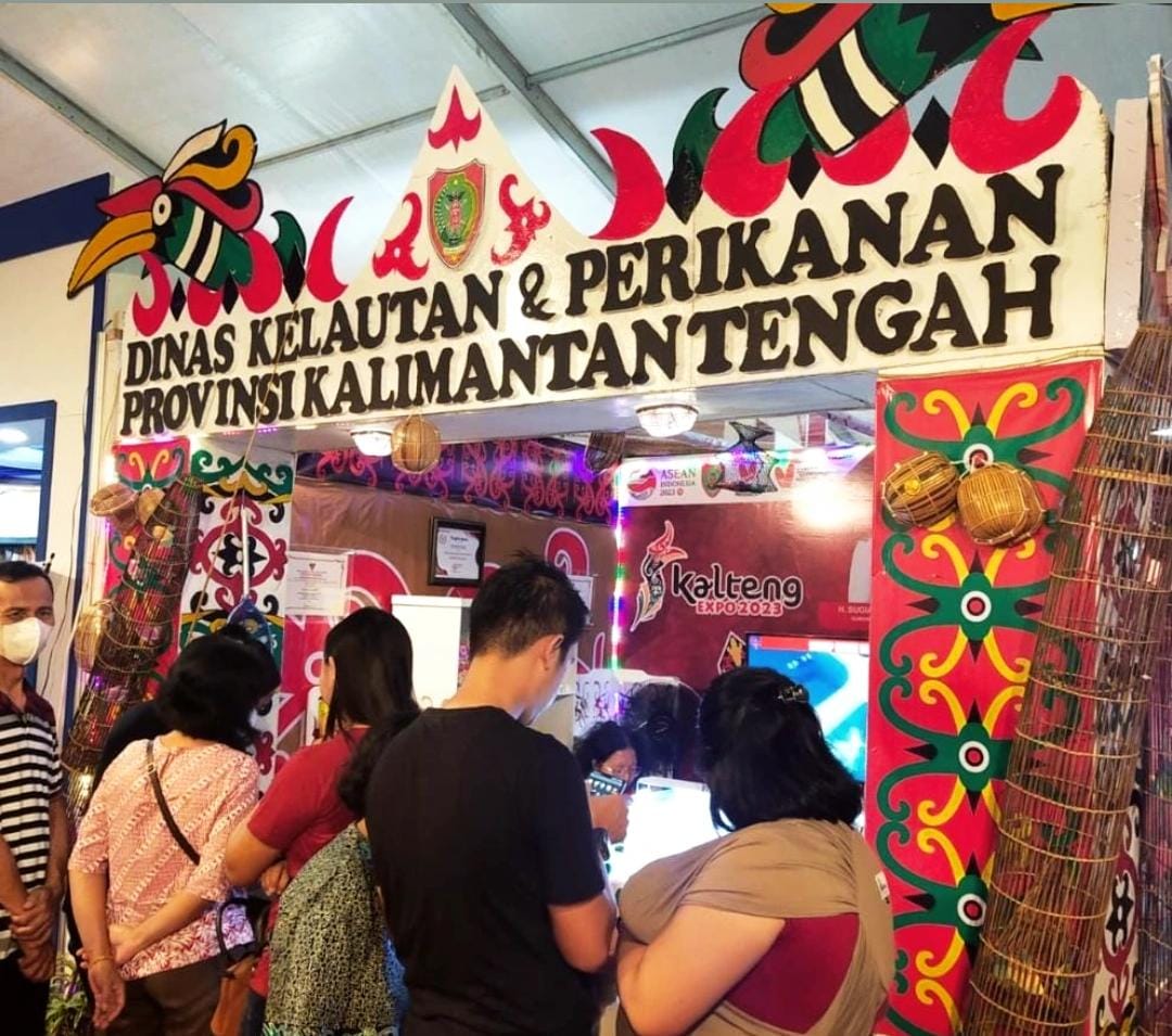 Kalteng Expo 2023, Udang Vaname Segar Laris Manis di Stand Dislutkan Prov. Kalteng