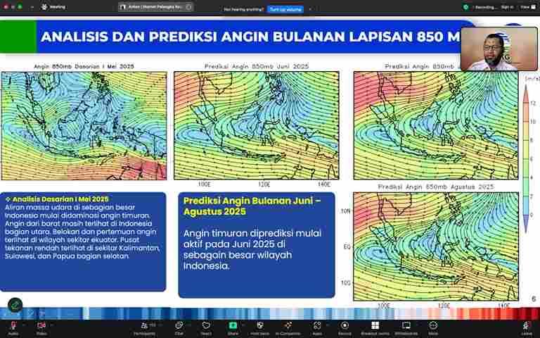 Cegah Karhutla, BPBD Prov. Kalteng Gelar Rapat Diseminasi Prediksi Musim Kemarau Secara Daring