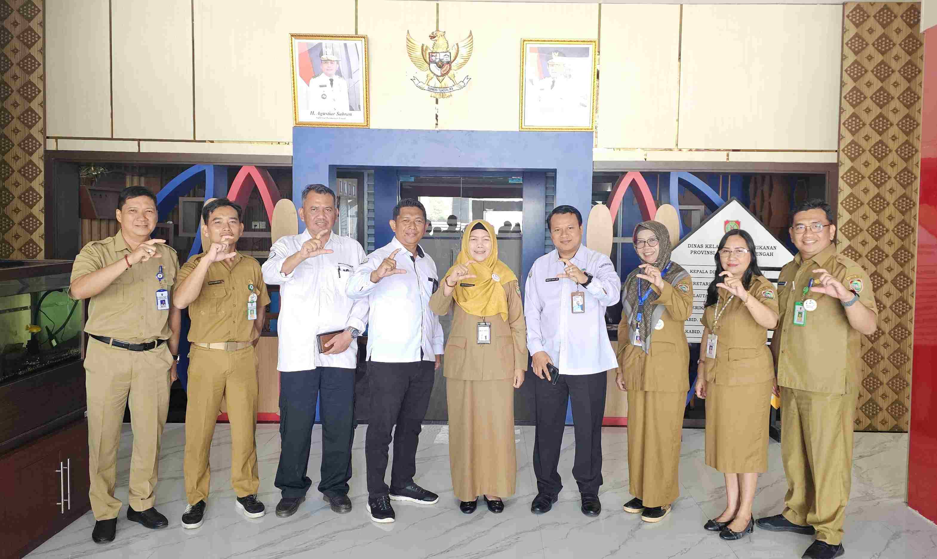 Kepala Dislutkan Prov. Kalteng Terima Kunjungan Badan Mutu KKP dan BPBAT Mandiangin