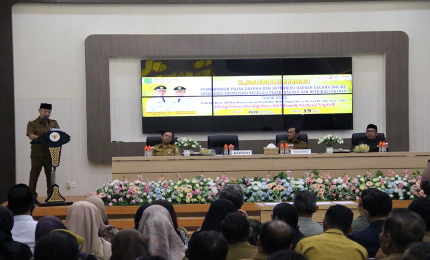 Tingkatkan Kualitas Pemungutan Retribusi, Pemkab Barsel Luncurkan Pembayaran Secara Online