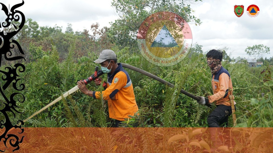 BPBPK Prov. Kalteng Dukung Pemadaman Karhutla di Desa Tumbang Nusa