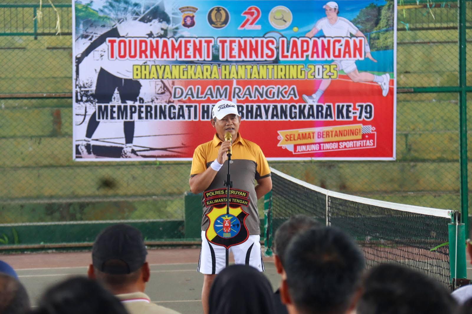 Bupati Seruyan Buka Turnamen Tenis Bhayangkara 2025