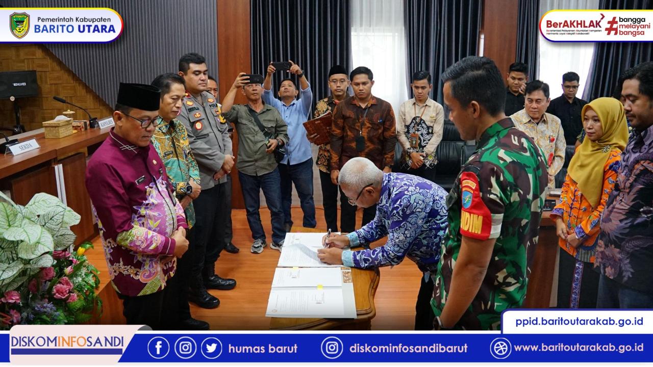 Pemkab Barito Utara Lakukan Penandatanganan Addendum NPHD PSU Pilkada Pasca Putusan MK