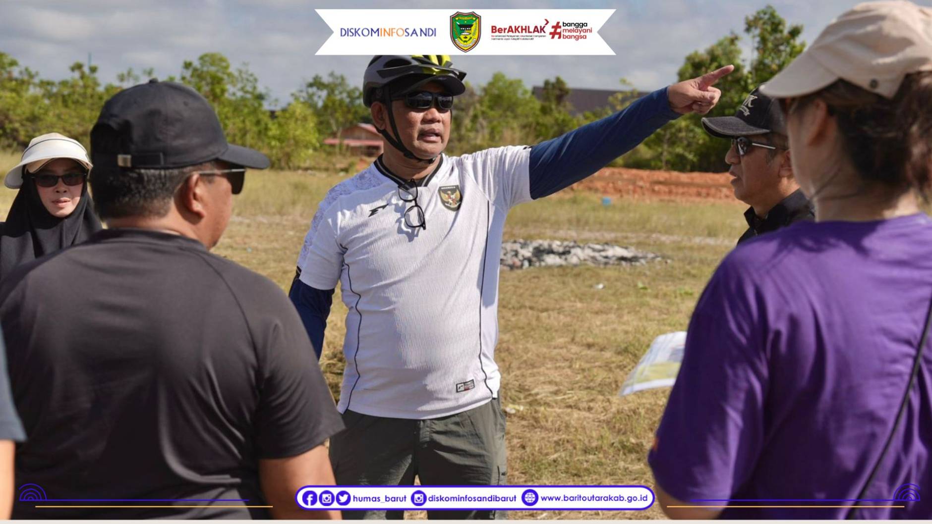 Gowes Bersama Jajaran Pemkab Barut, Bupati Sempatkan Tinjau Lokasi Batara Expo 2026