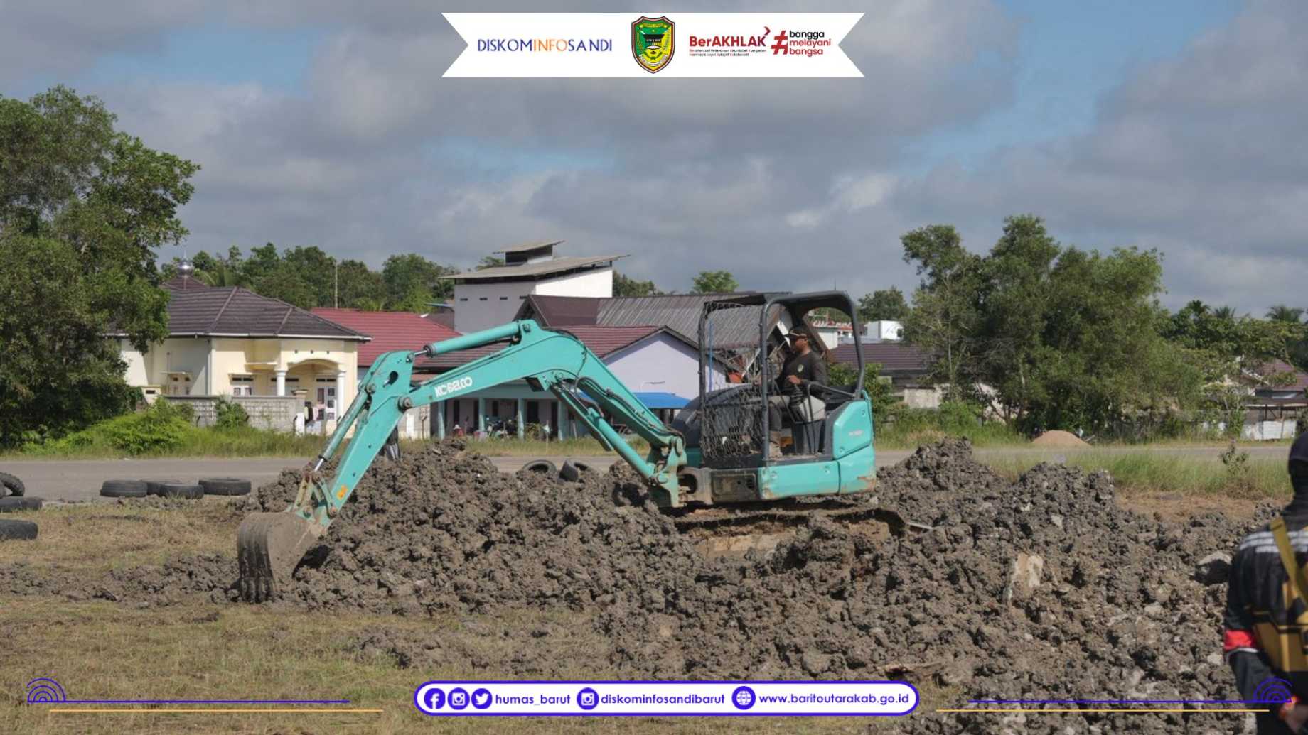 Gowes Bersama Jajaran Pemkab Barut, Bupati Sempatkan Tinjau Lokasi Batara Expo 2026