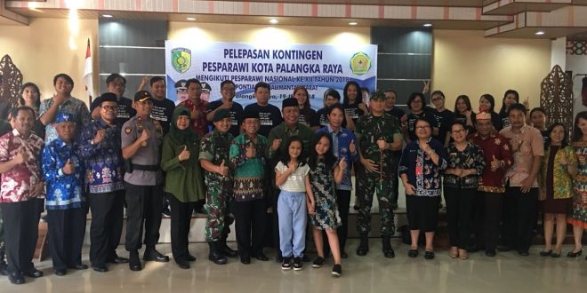 Pelepasan Tim Pesparawi Palangka Raya ke Pontianak