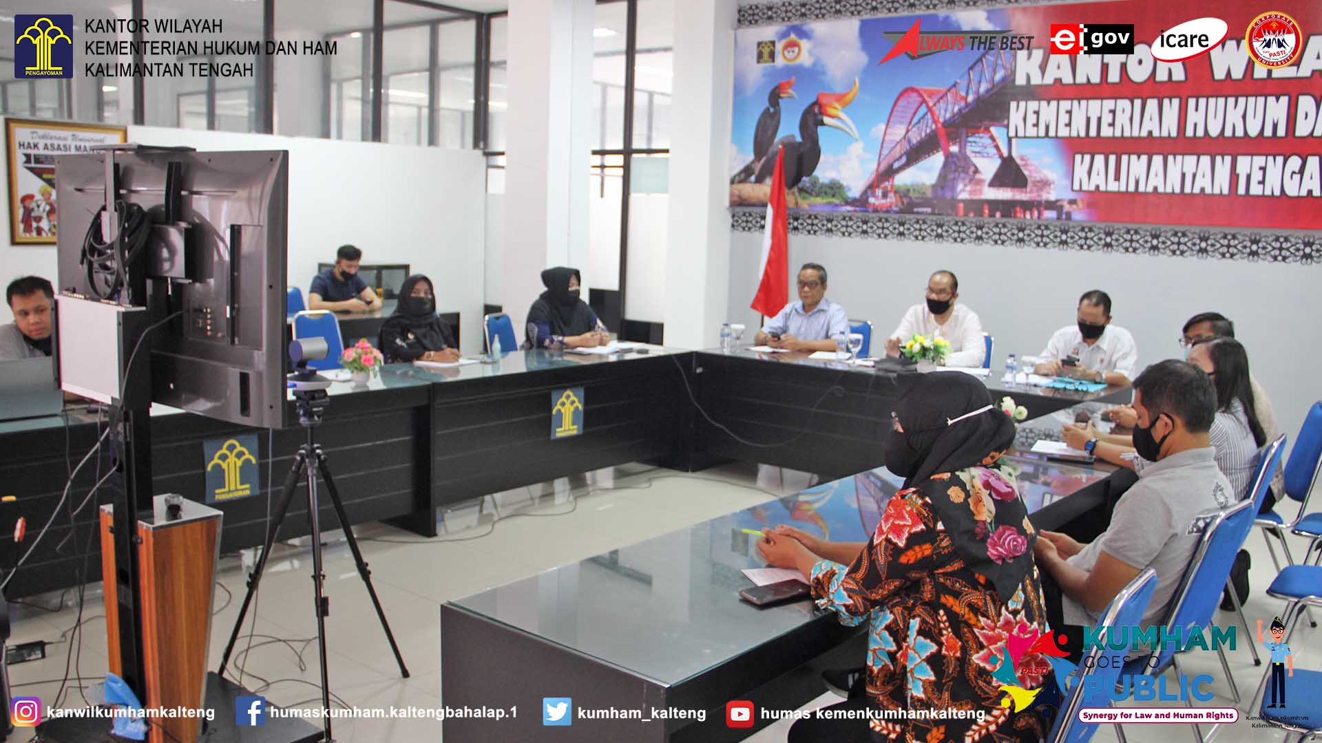 Kakanwil Ikuti Teleconference Persiapan Seleksi Kompetensi Dasar (SKD) Penerimaan Calon Taruna/i POLTEKIP/IM T.A 2020