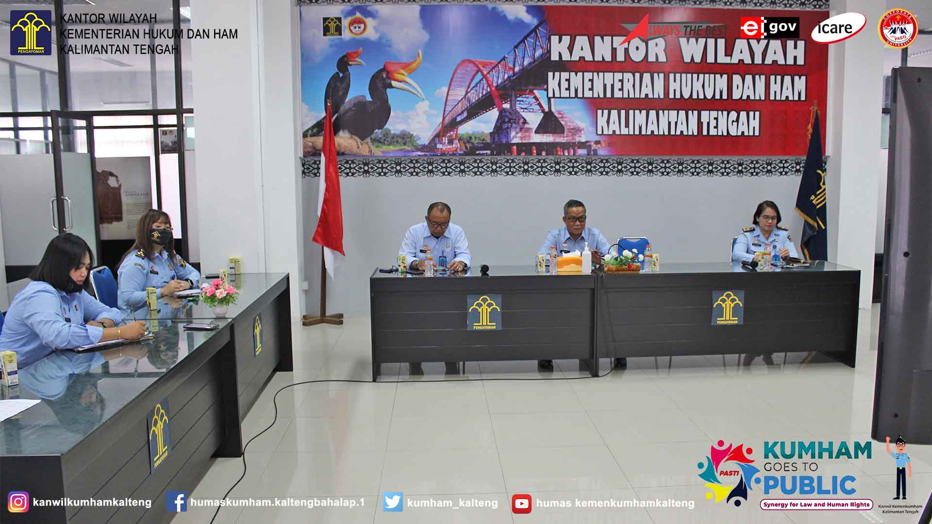 Kanwil Kemenkumham Kalteng Ikuti Teleconference Pemberdayaan Fungsi Kehumasan