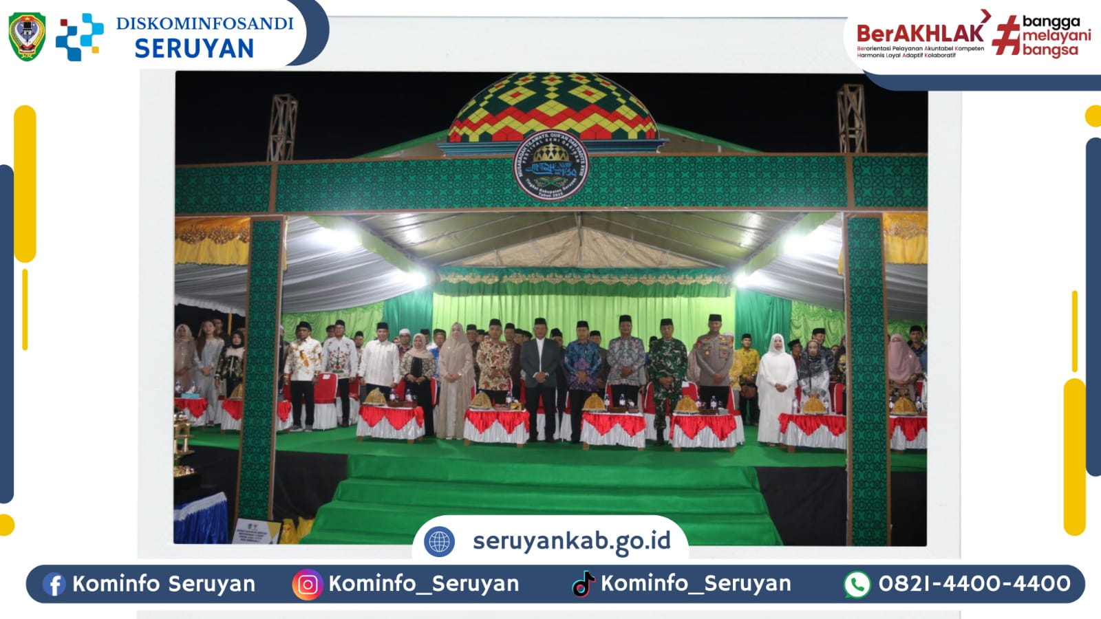 Bupati Seruyan: MTQH dan FSQ 2025 Sarana Pererat Ukhuwah Islamiyah