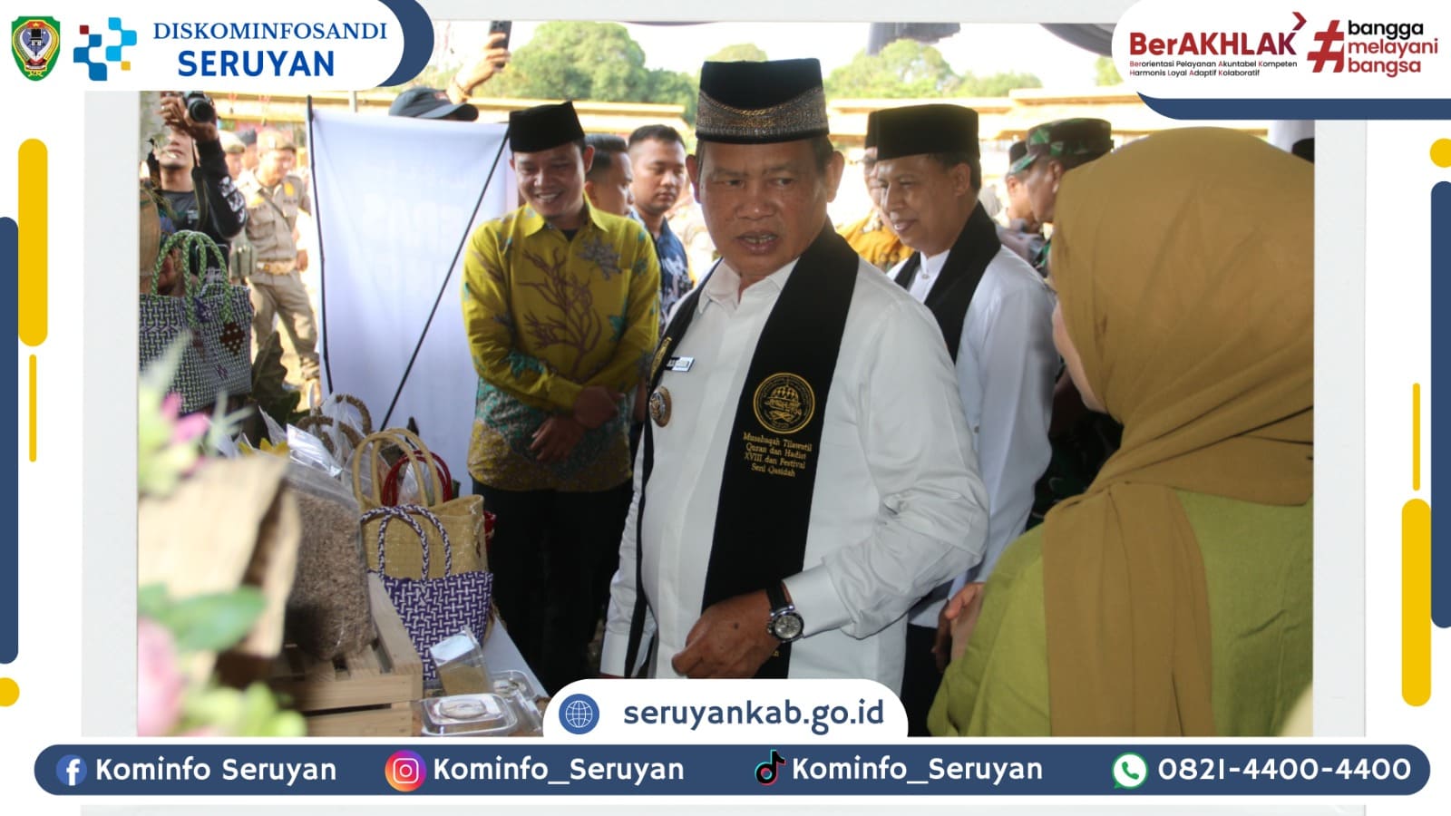 Bupati Seruyan Buka Pameran Pasar Rakyat, MTQH dan FSQ di Telaga Pulang