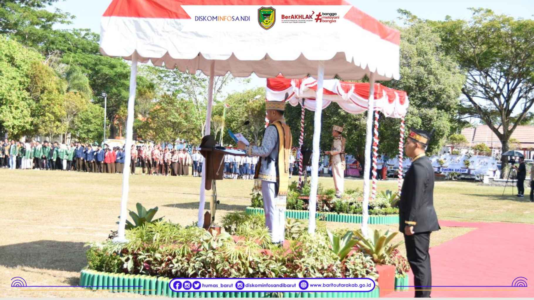 Wakil Bupati Barito Utara Hadiri Upacara Hari Jadi ke-61 Pemerintah Kota dan ke-69 Kota Palangka Raya