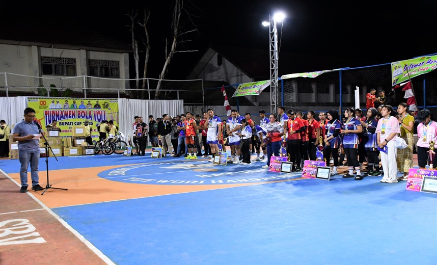 Bupati Barito Selatan Resmi Tutup Turnamen Bola Voli Bupati Cup 2025