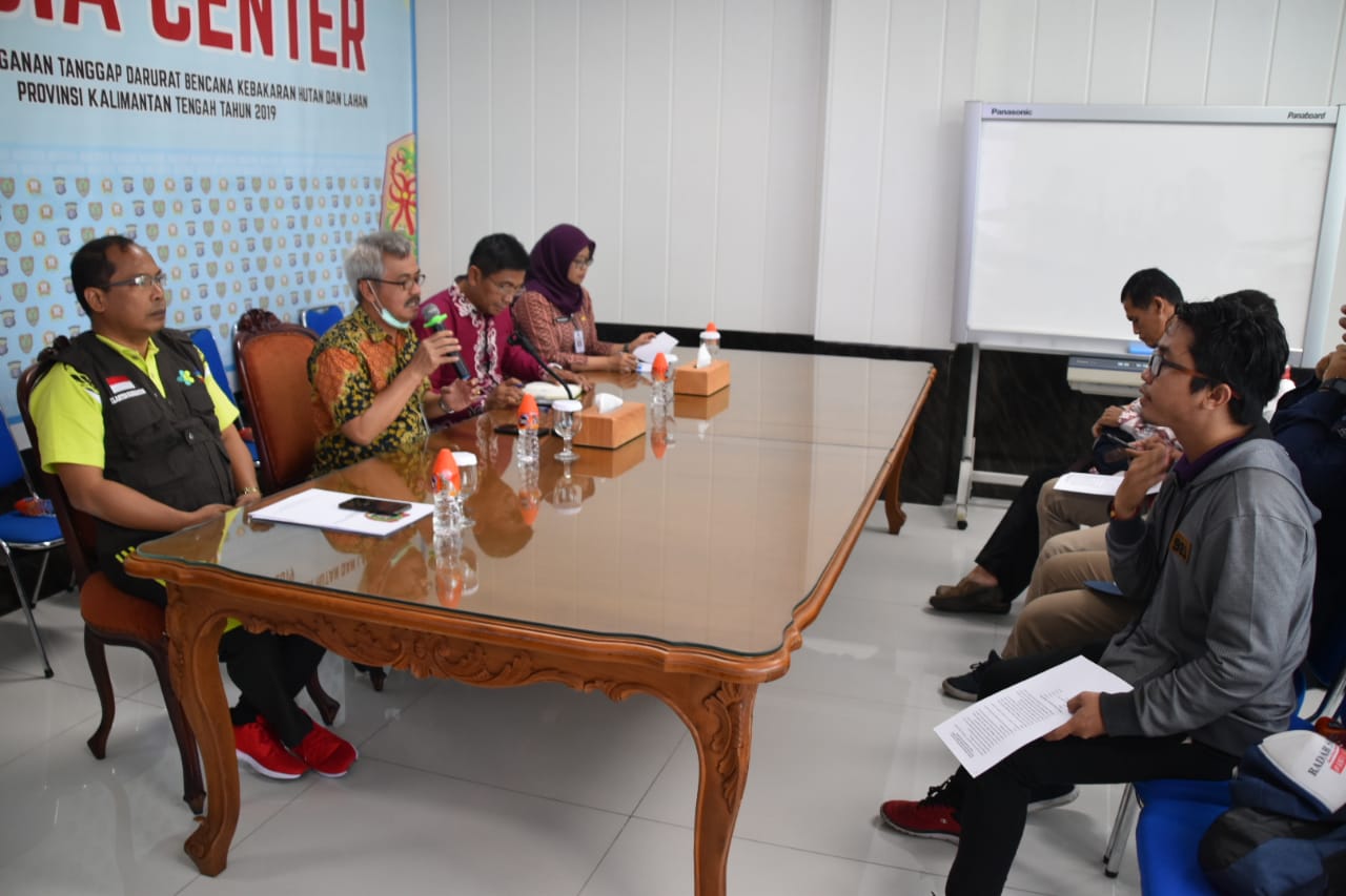 Konferensi Pers Penanganan Tanggap Darurat Karhutla Digelar di Media Center 