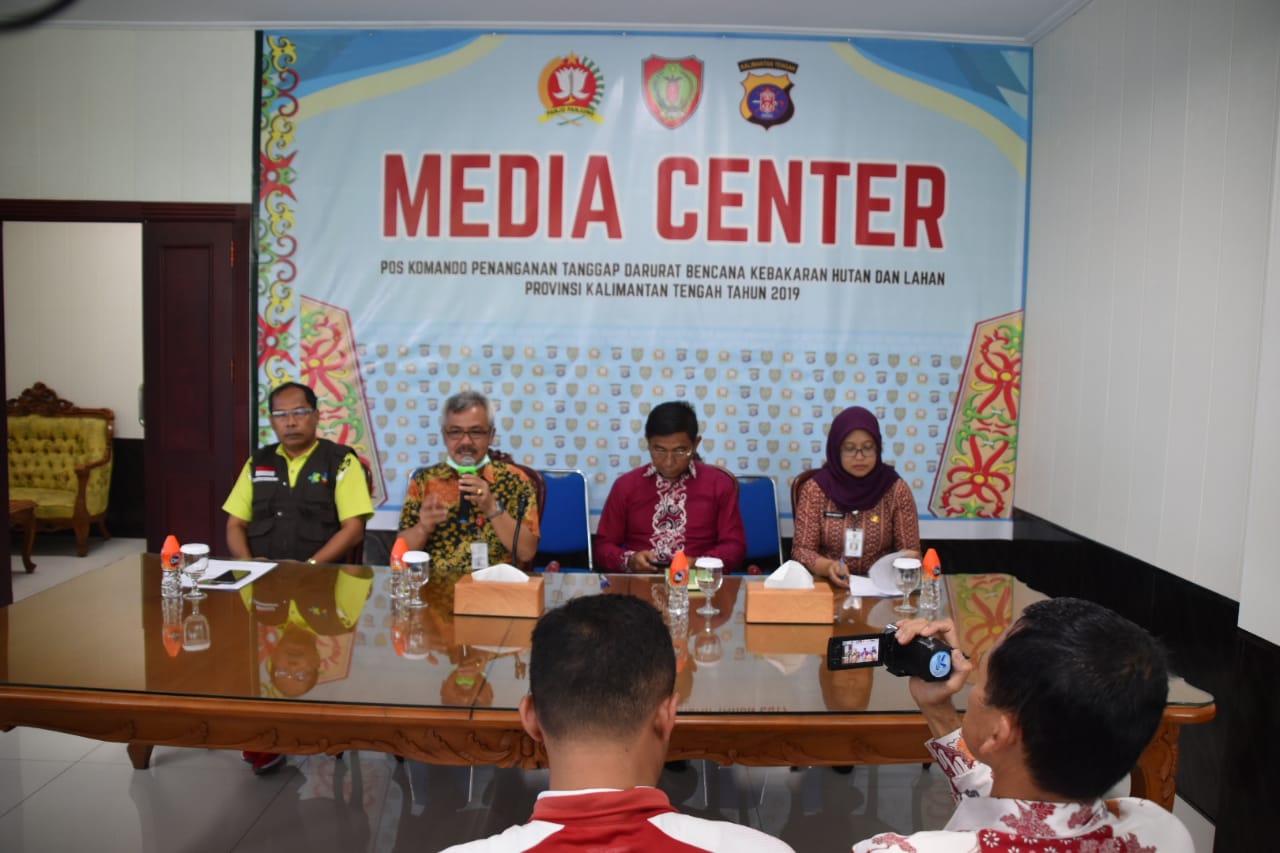 Konferensi Pers Penanganan Tanggap Darurat Karhutla Digelar di Media Center 