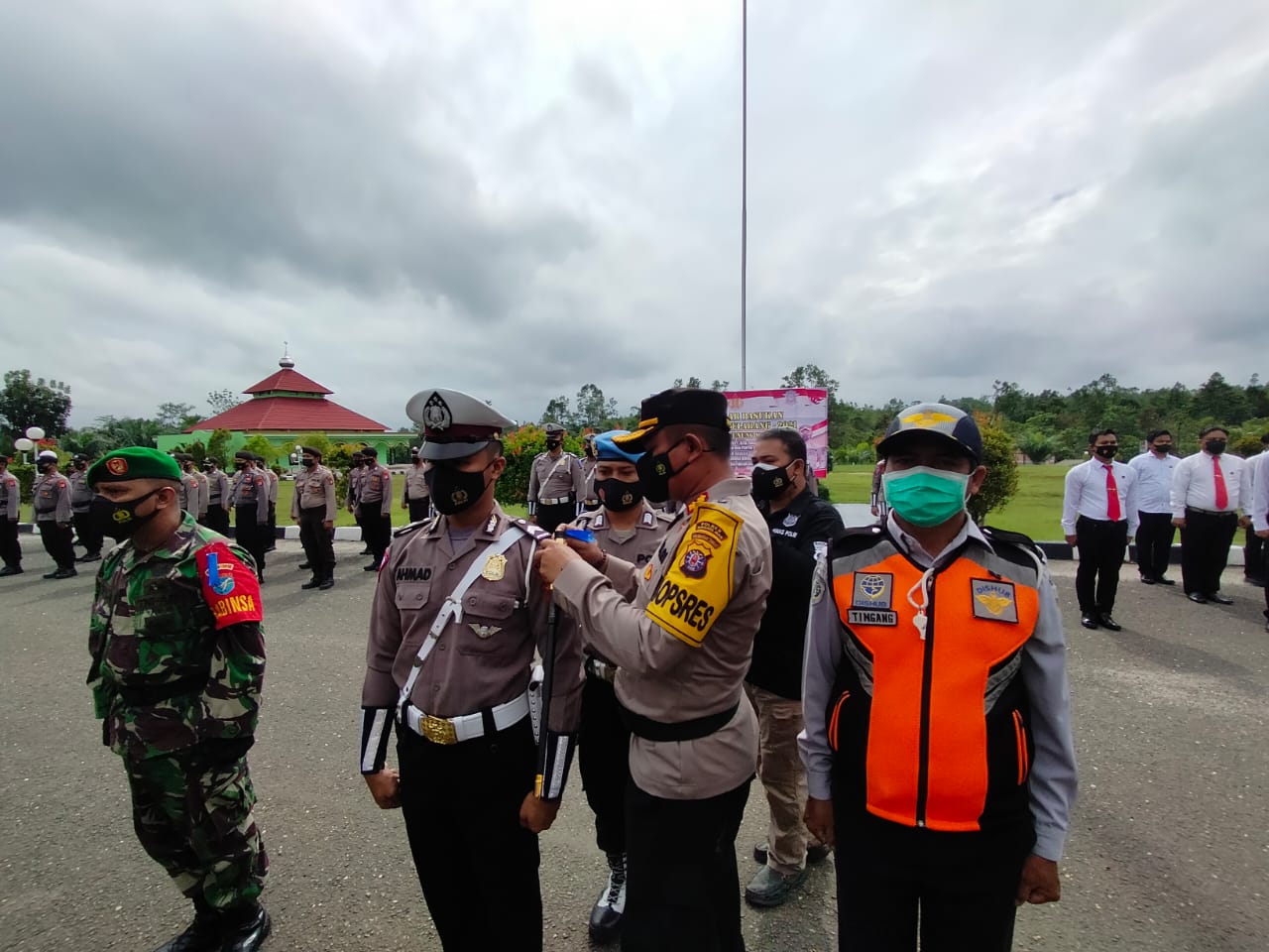  Polres Gunung Mas Gelar Apel Pasukan Patuh Telabang 2021