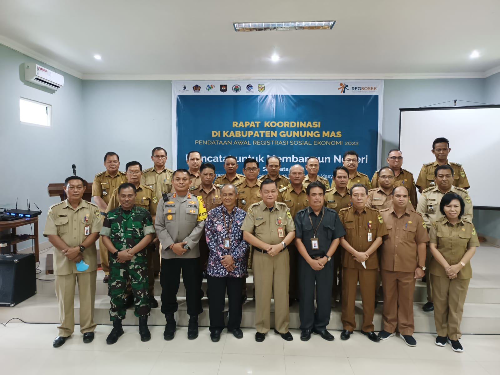 Pemkab Gumas Bersama BPS Gelar Rakorda Pendataan Awal Registrasi Sosial Ekonomi Tahun 2022
