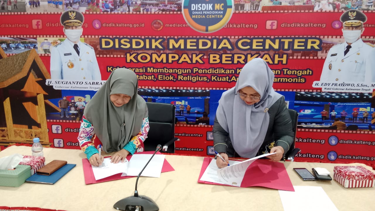 Perkuat Publikasi Kegiatan Disdik, Plt. Kadisdik Tandatangani MoU dengan Kalteng Pos