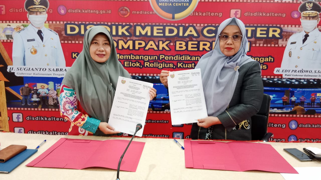Perkuat Publikasi Kegiatan Disdik, Plt. Kadisdik Tandatangani MoU dengan Kalteng Pos