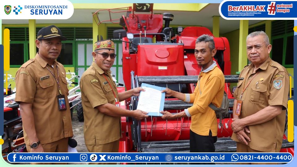 Wujudkan Ketahanan Pangan Daerah, Pemkab Seruyan Beri Bantuan Alsintan